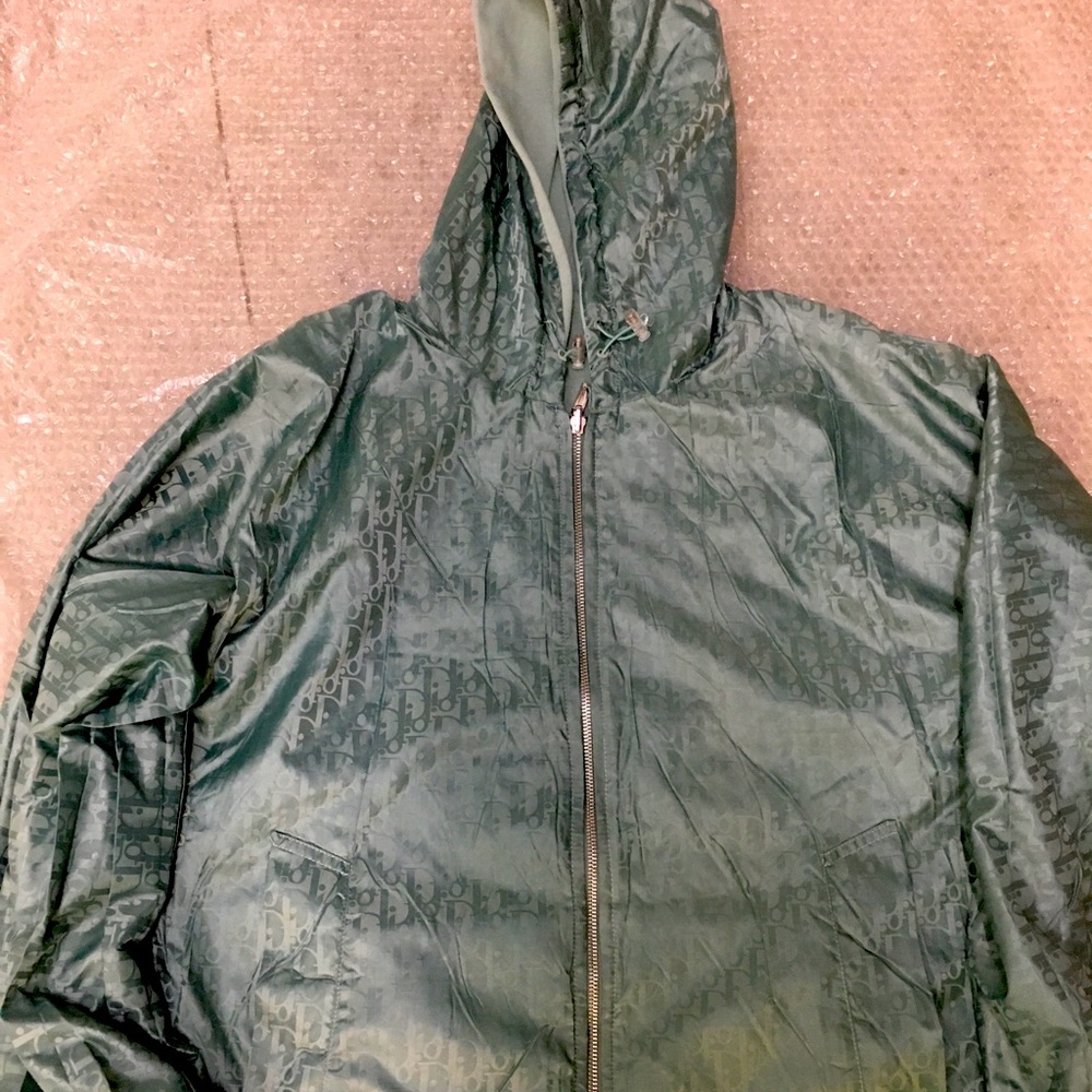 CD Christian Dior Mint Green Hoodie Coat Jacket Reversible
